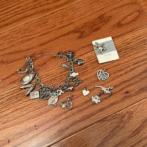 James Avery charm bracelet with 19 charms